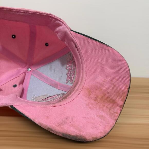 Retro Harley-Davidson Pink Gray Embroidered Adjustable Baseball Cap Women’s - Picture 6 of 8